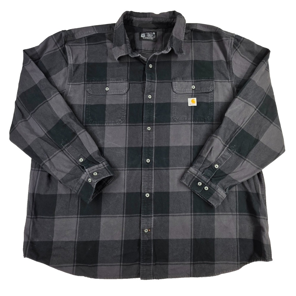 Carhartt Mens Loose Fit Heavyweight flannel long sleeve plaid shirt 3xl